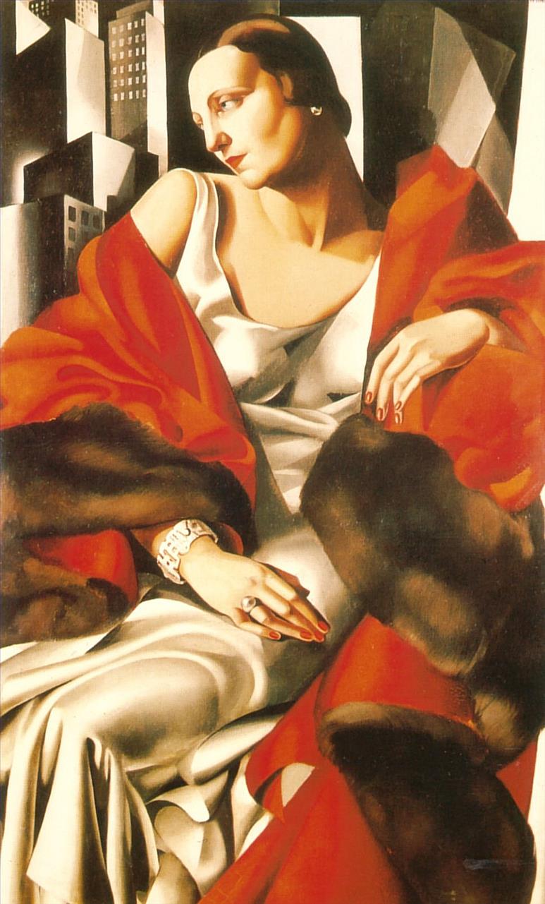 ブーカール夫人の肖像 1931年 現代タマラ・デ・レンピッカ油絵